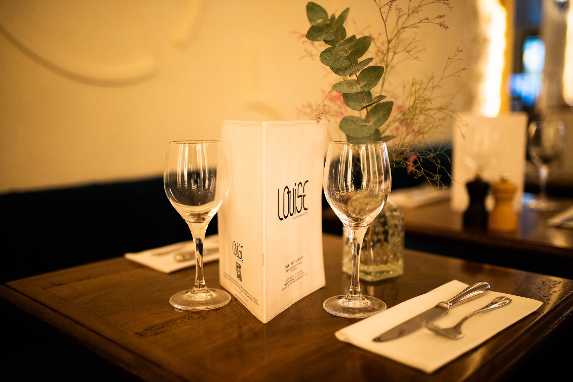 Détail d’une table dressée