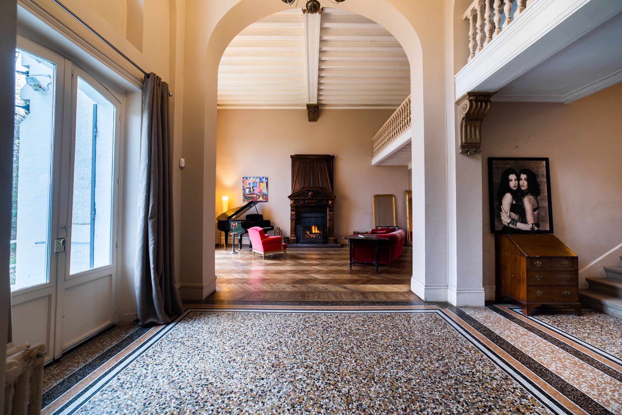 Perspective depuis le hall vers le salon